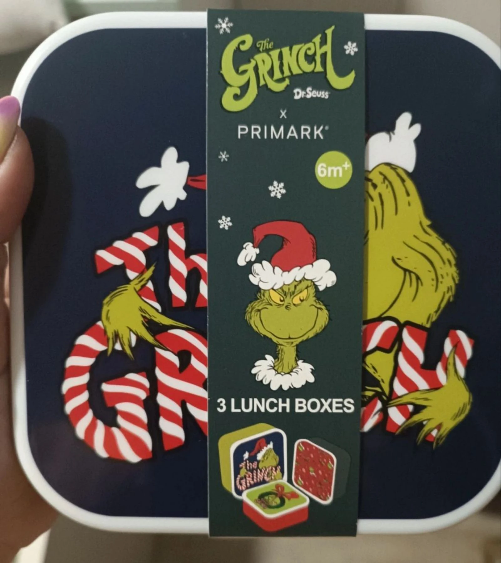 Conjunto de 3 porta-merendas O Grinch – photo 3